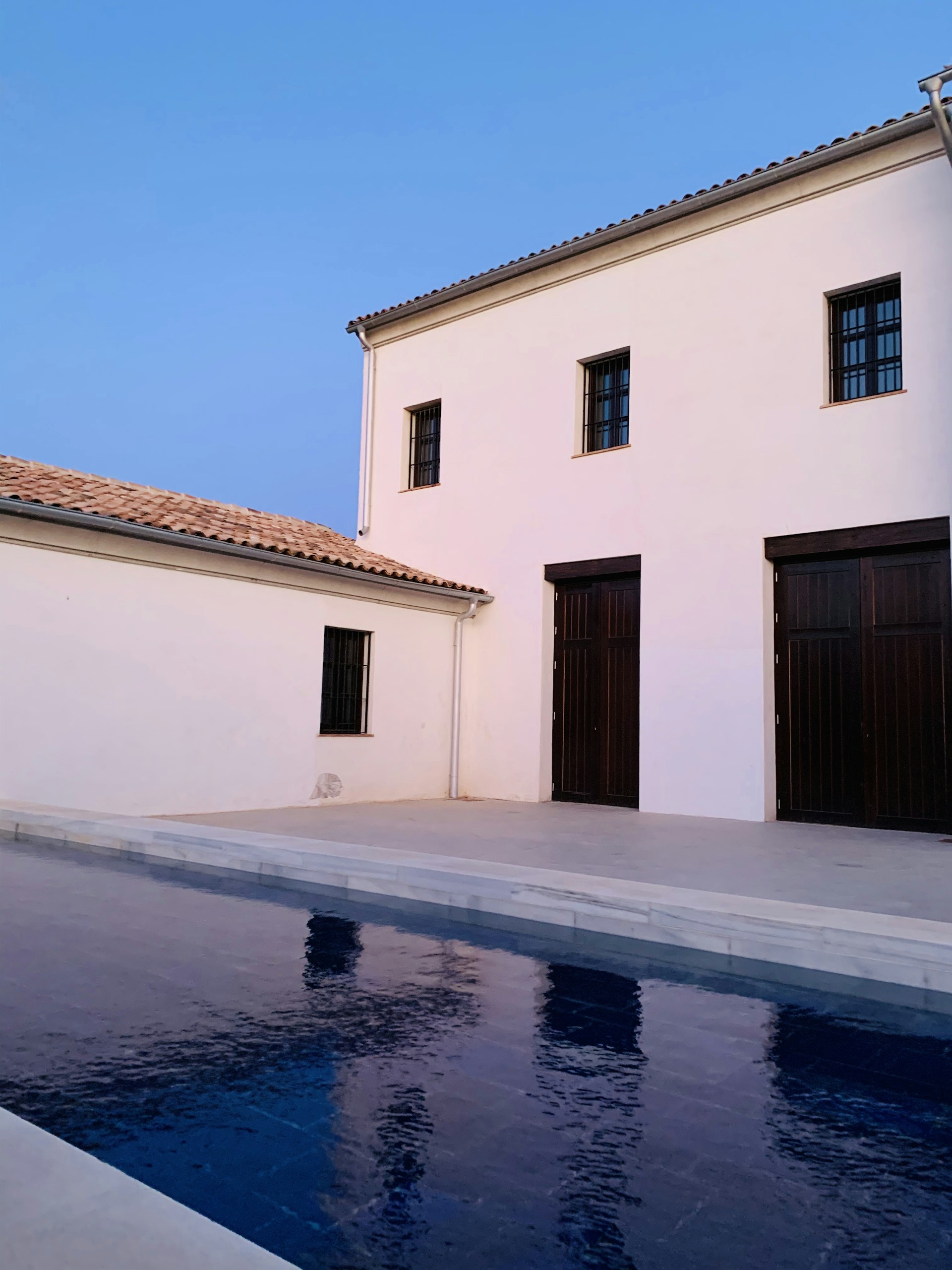 Villa exterior with swimming pool