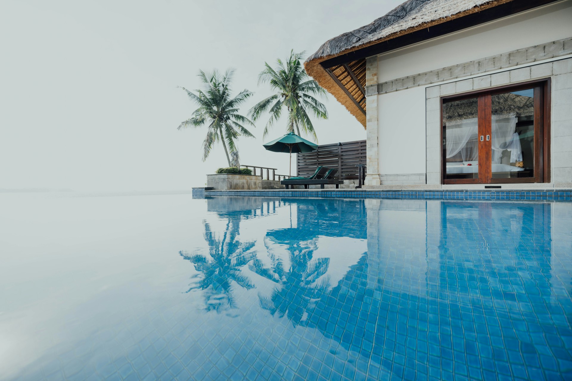 House exterior near the pool